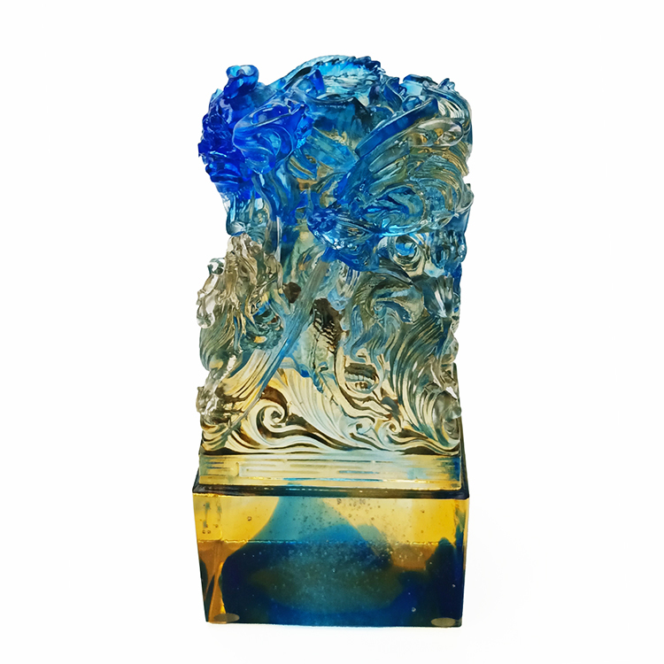 鹿港窯禮品館|收藏送禮佳品|琉璃 龍璽呈祥|居家 辦公室 開運擺件 印鑑 文鎮