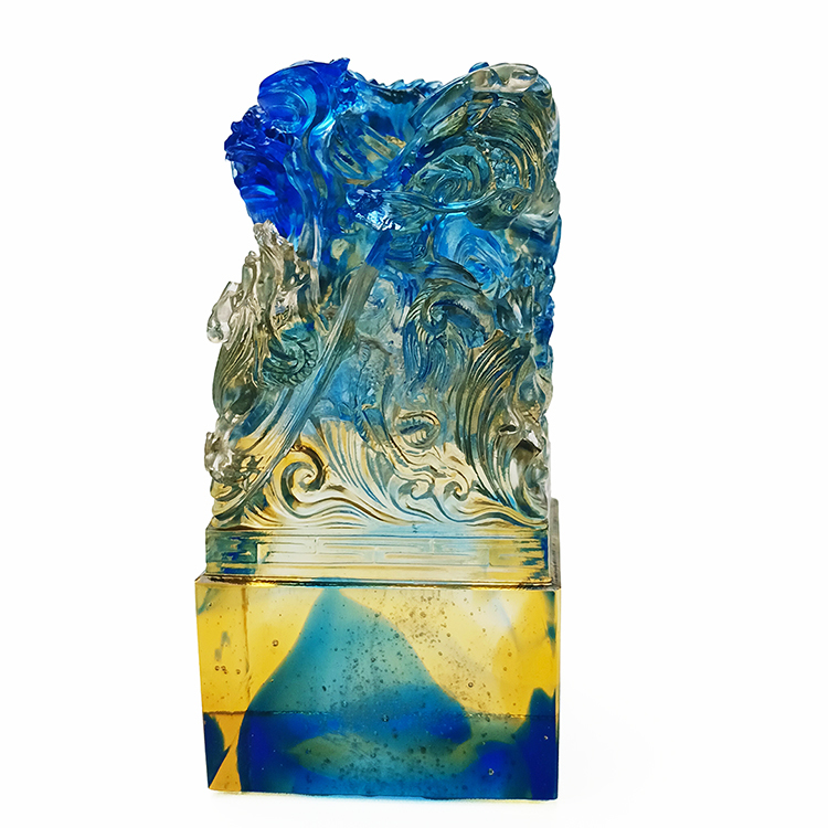 鹿港窯禮品館|收藏送禮佳品|琉璃 龍璽呈祥|居家 辦公室 開運擺件 印鑑 文鎮