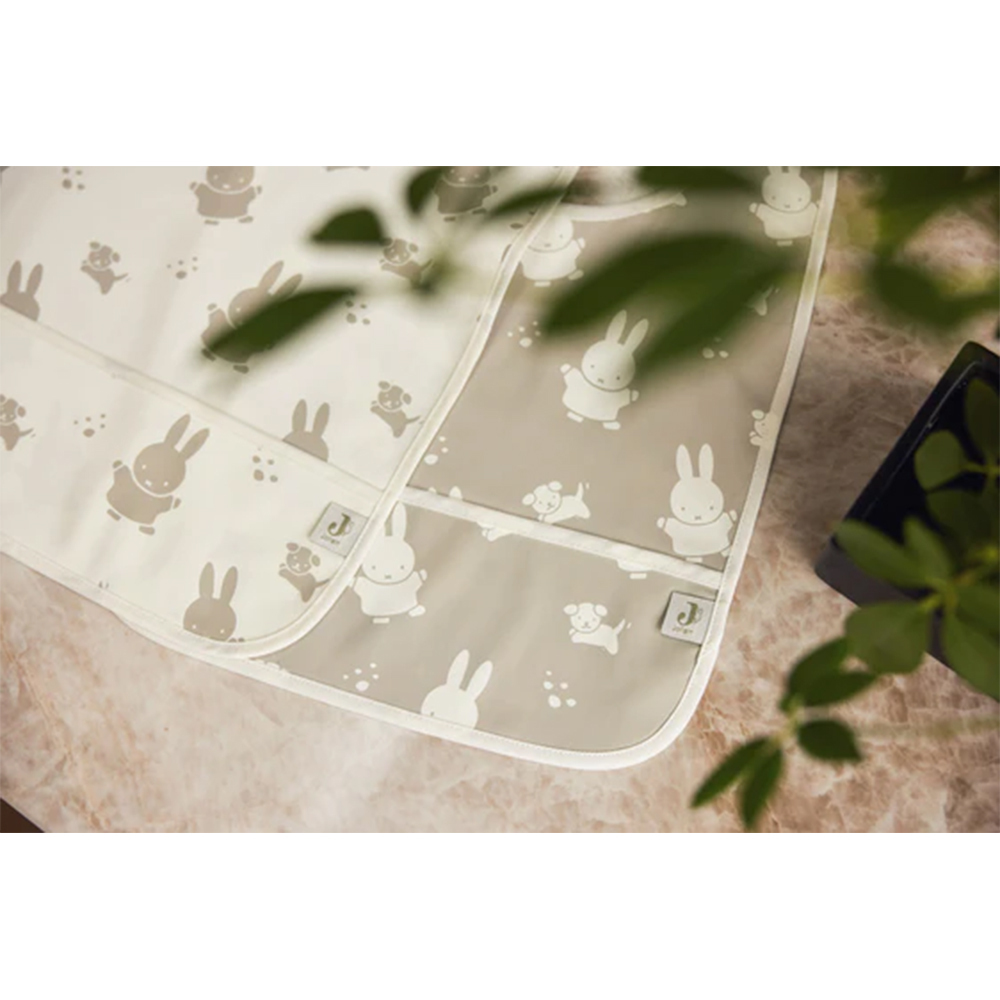 荷蘭Jollein Miffy & Snuffy防水圍兜2入-Nougat