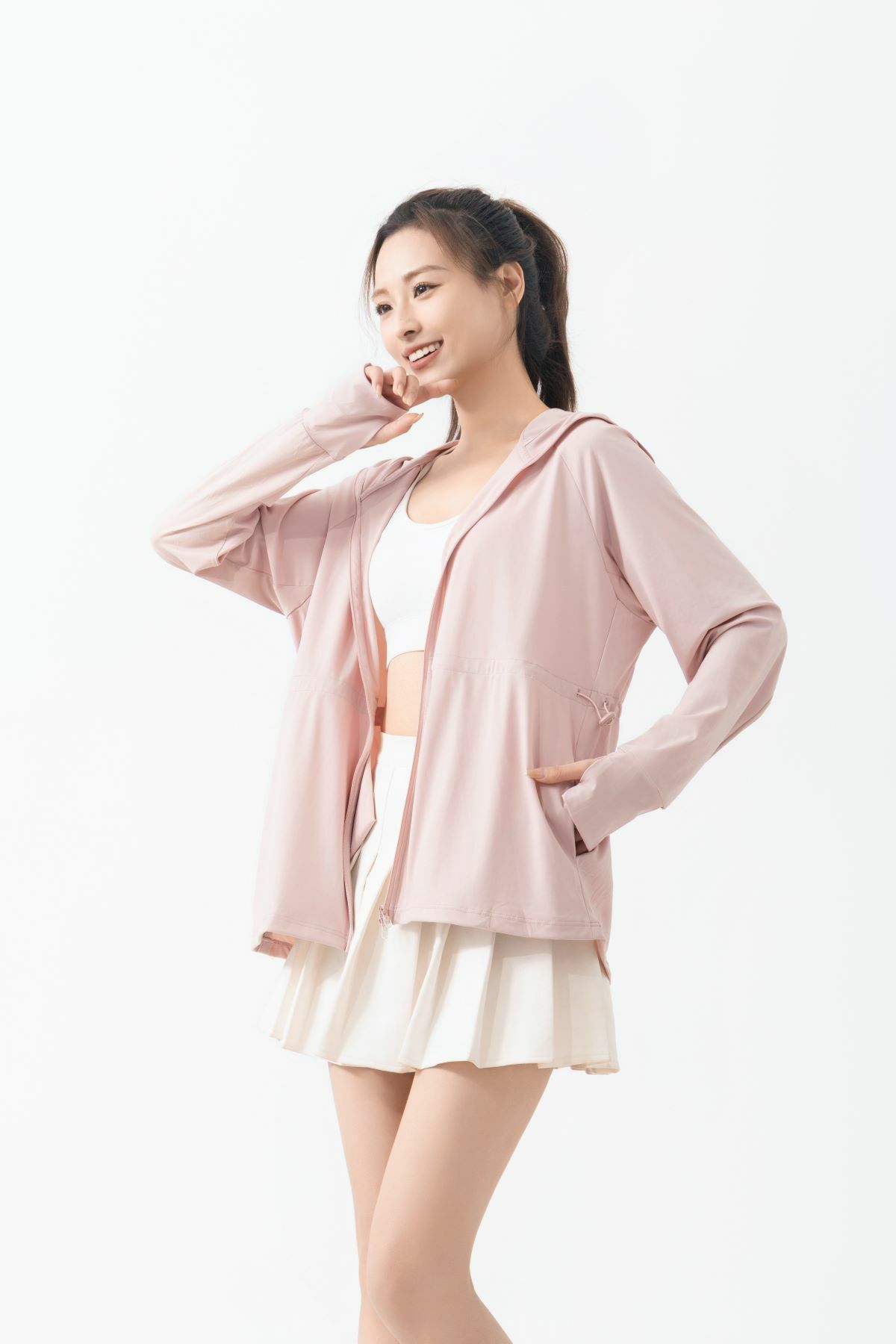 機能防曬涼感衣-百搭基礎款｜櫻花粉