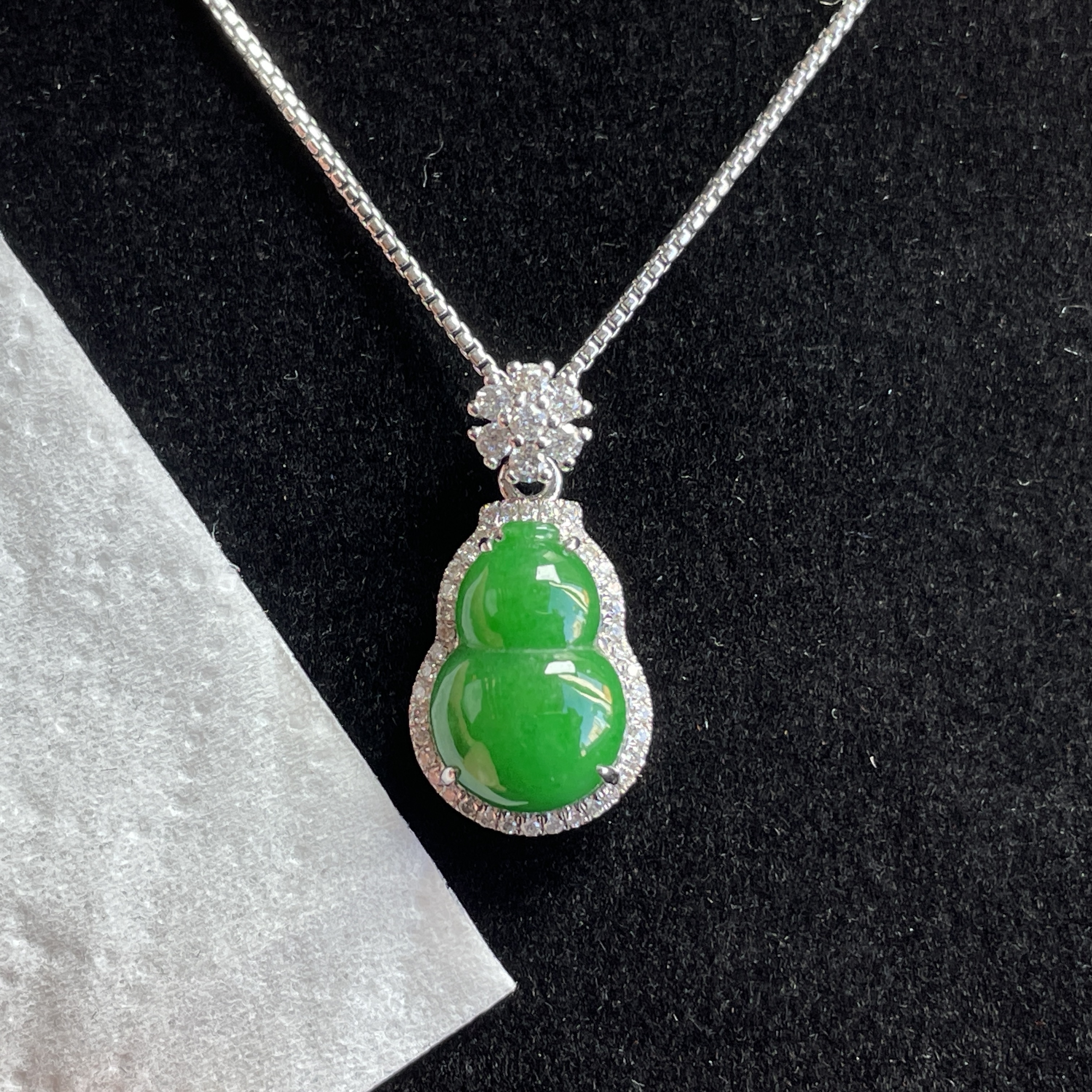 翡翠滿陽綠葫蘆吊墜,天然翡翠A玉, 緬甸玉, Jade, Jadeite