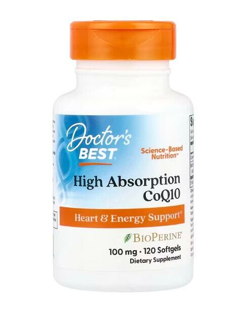 [預購] Doctor's Best 高吸收輔酶Q10 100毫克 120粒軟膠囊 含胡椒鹼 CoQ10