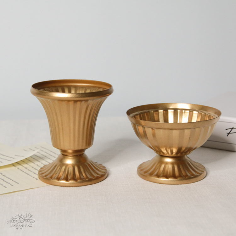 金屬花器 復古冠軍杯 小 金 2款