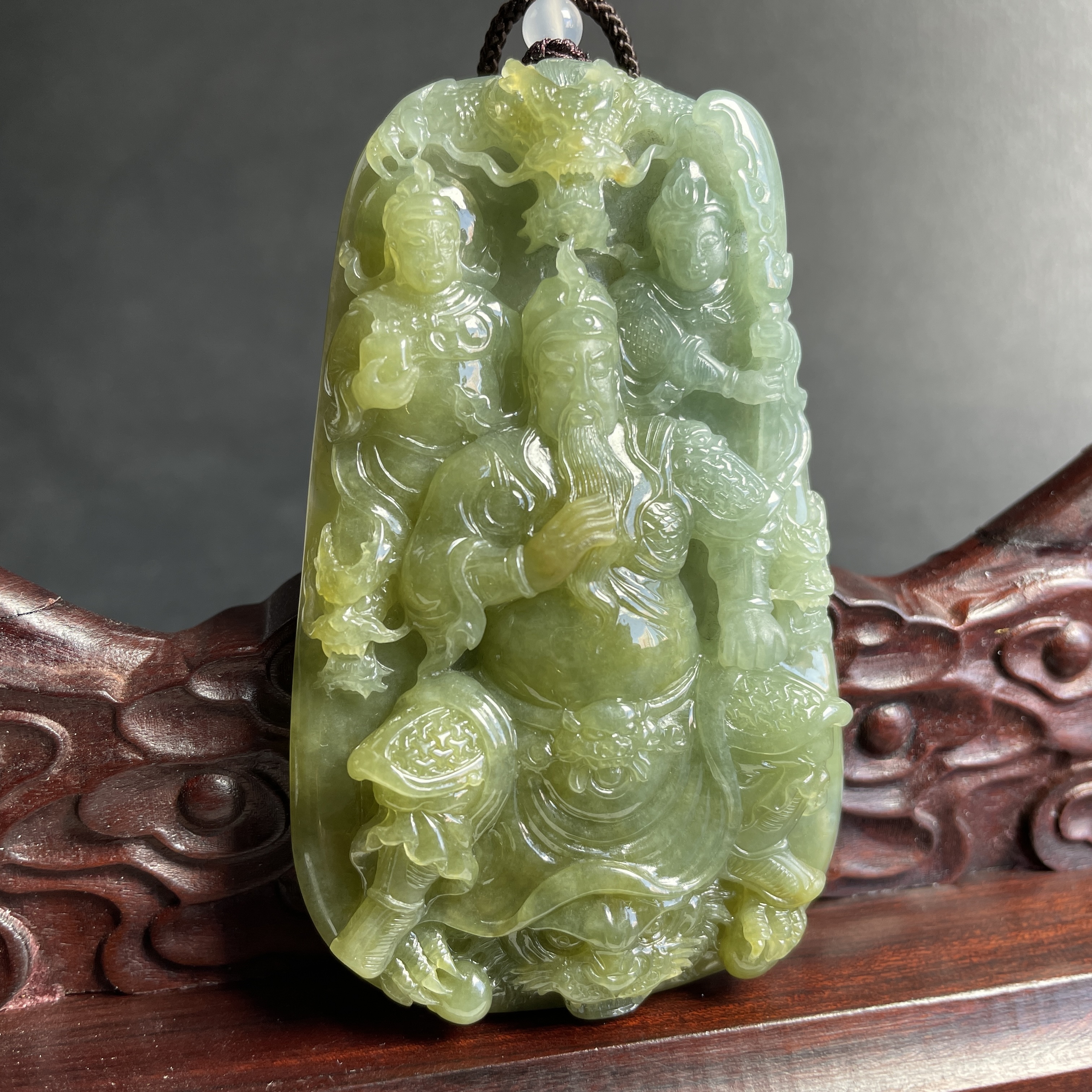 翡翠關公聞聖帝君,天然翡翠A玉, 緬甸玉, Jade, Jadeite