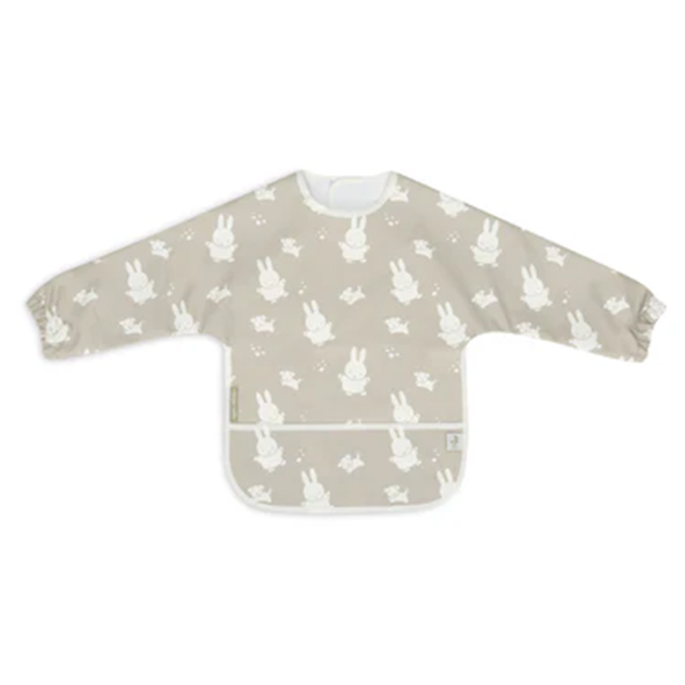 荷蘭Jollein Miffy & Snuffy長袖防水圍兜-Olive Green