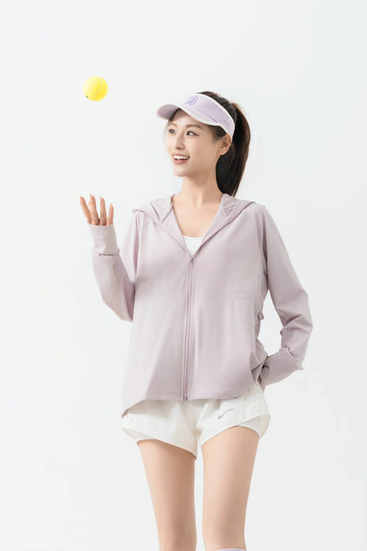 機能防曬涼感外套-束腰款｜淺紫