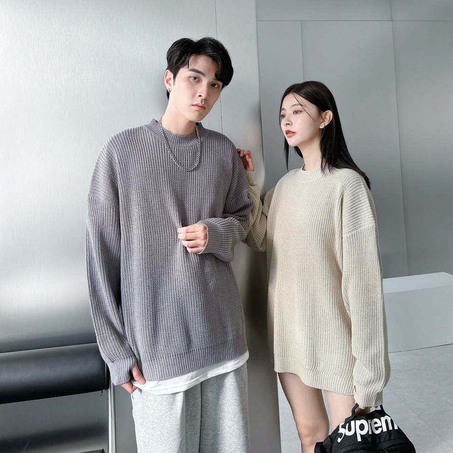 素面開洞袖口開岔毛衣（4colors）