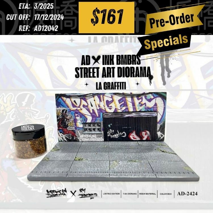 PO-$161 * AMERICAN DIORAMA * 1:64 Street Art Diorama: LA Graffiti [OD04/12]