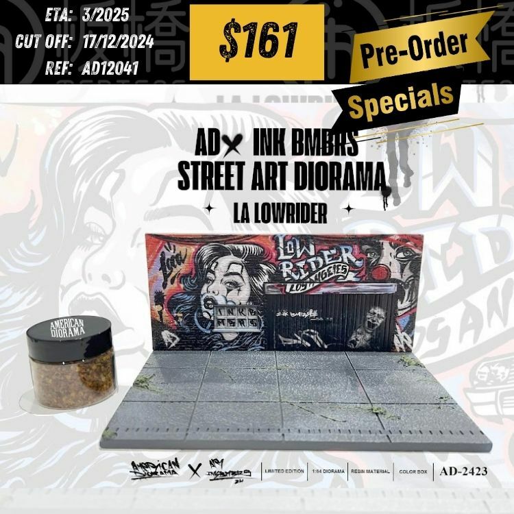 PO-$161 * AMERICAN DIORAMA * 1:64 Street Art Diorama: LA Lowrider [OD04/12]