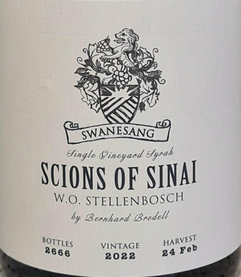 Scions of Sinai Swanesang Syrah 2022 (RP92)