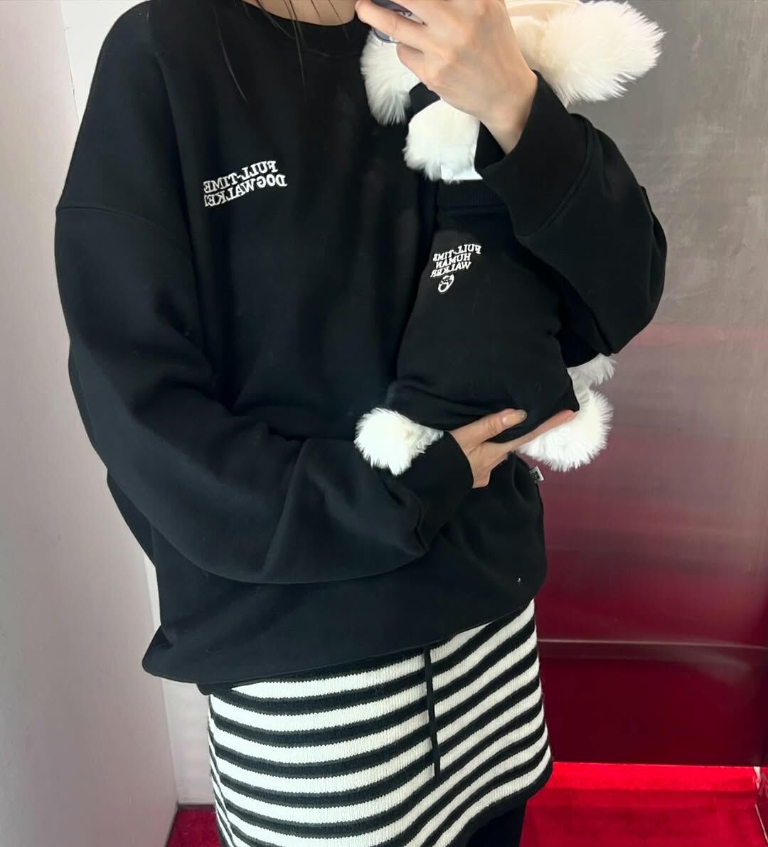 pebs  | 一起散步親子衣-大人款 黑色