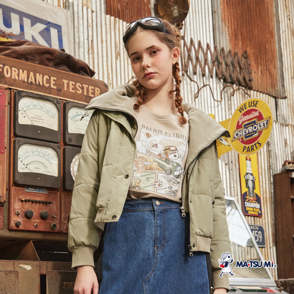 MA‧TSU Mi 蓬鬆空氣感大領片鋪棉外套(卡.草綠)