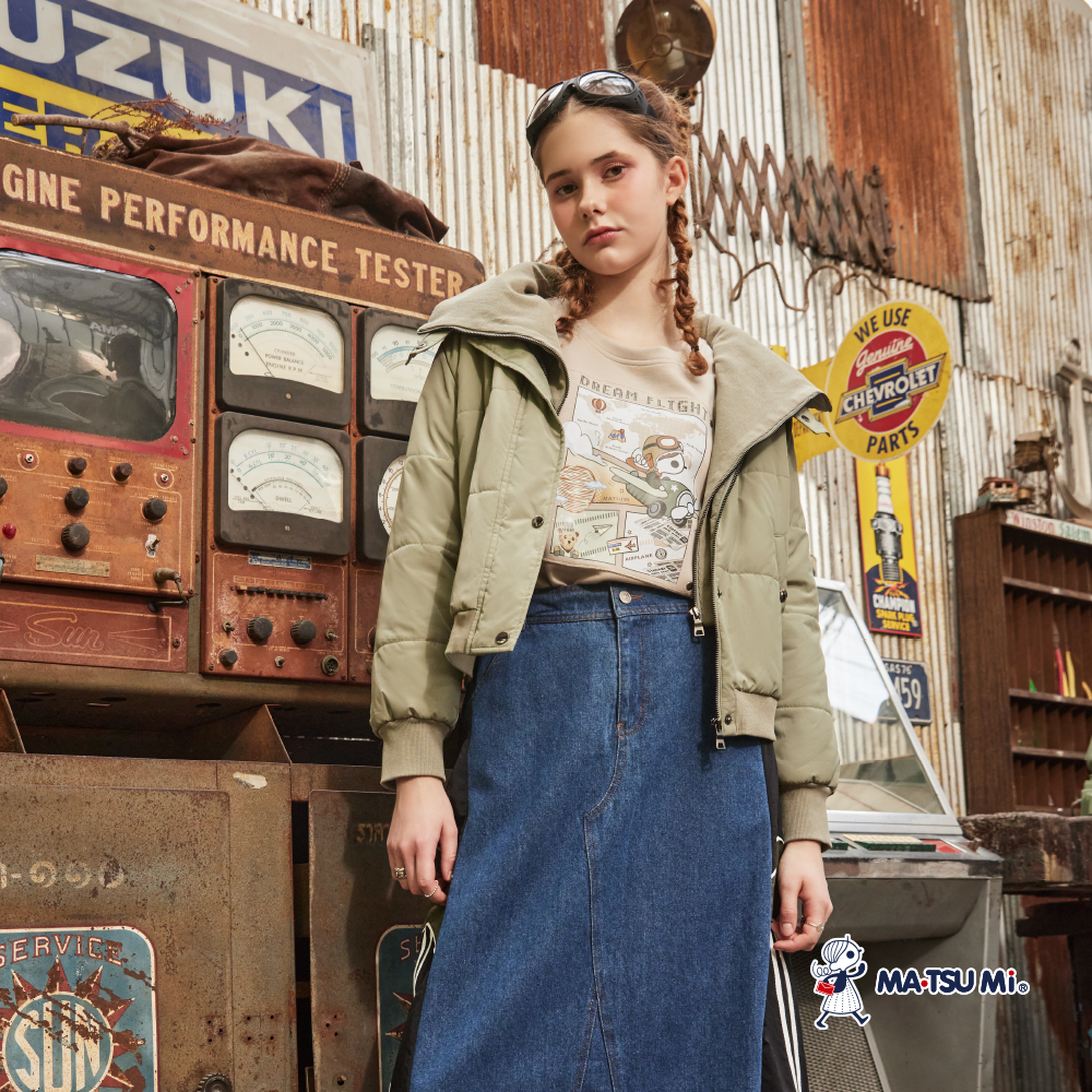 MA‧TSU Mi 蓬鬆空氣感大領片鋪棉外套(卡.草綠)