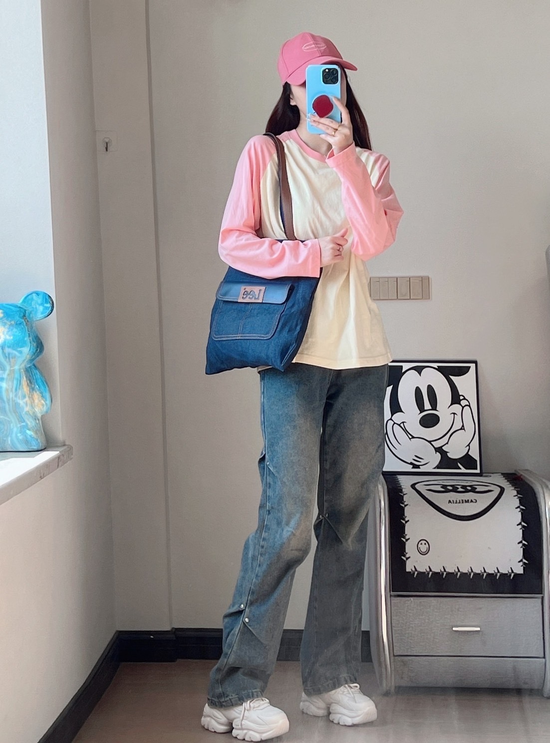 【預購】LEE 立體口袋 牛仔托特包 藍色 LE240002M503