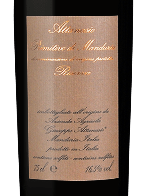 Attanasio Primitivo di Manduria Riserva 2017