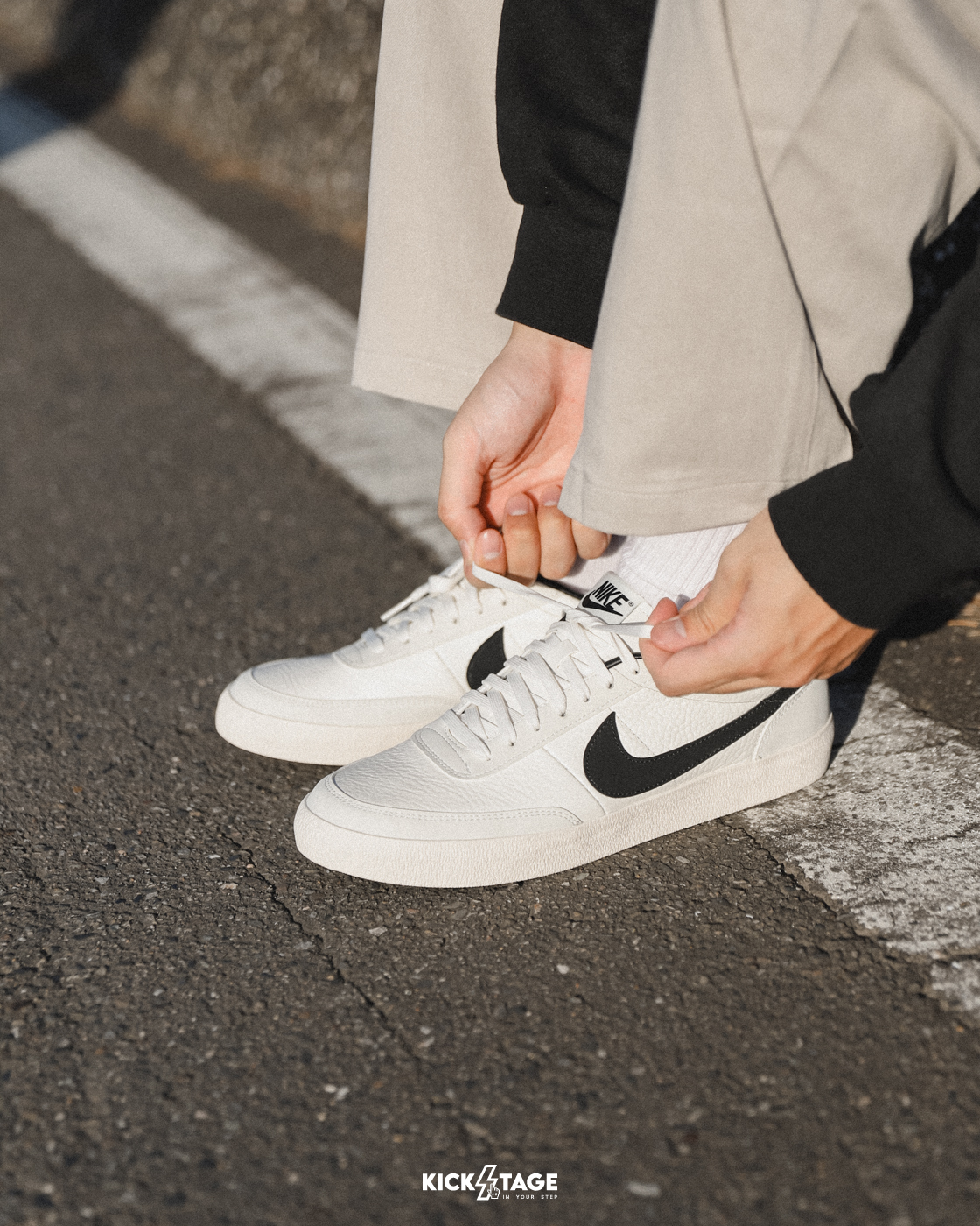 男鞋 NIKE KILLSHOT 2 LTR PRM 米白黑 皮革 復古 生橡膠鞋底 休閒鞋【HQ1657-103】