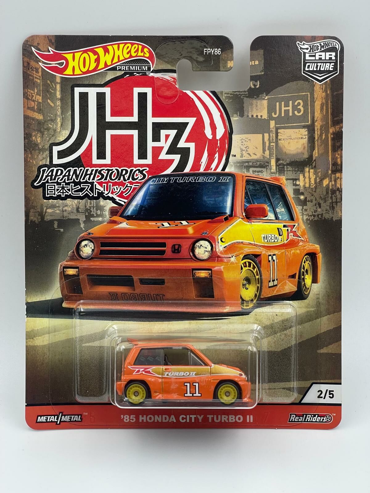 HOT WHEELS CAR CULTURE '85 HONDA CITY TURBO II ORANGE #11