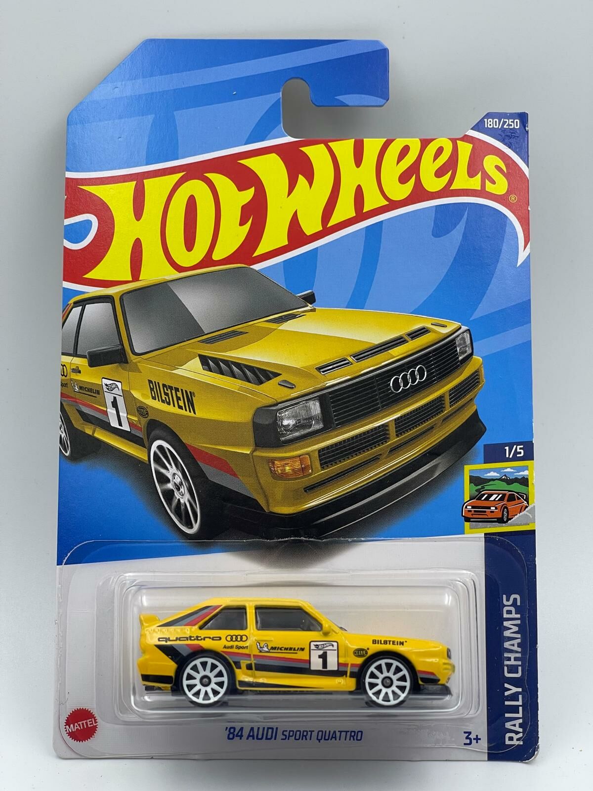 HOT WHEELS '84 AUDI SPORT QUATTRO YELLOW