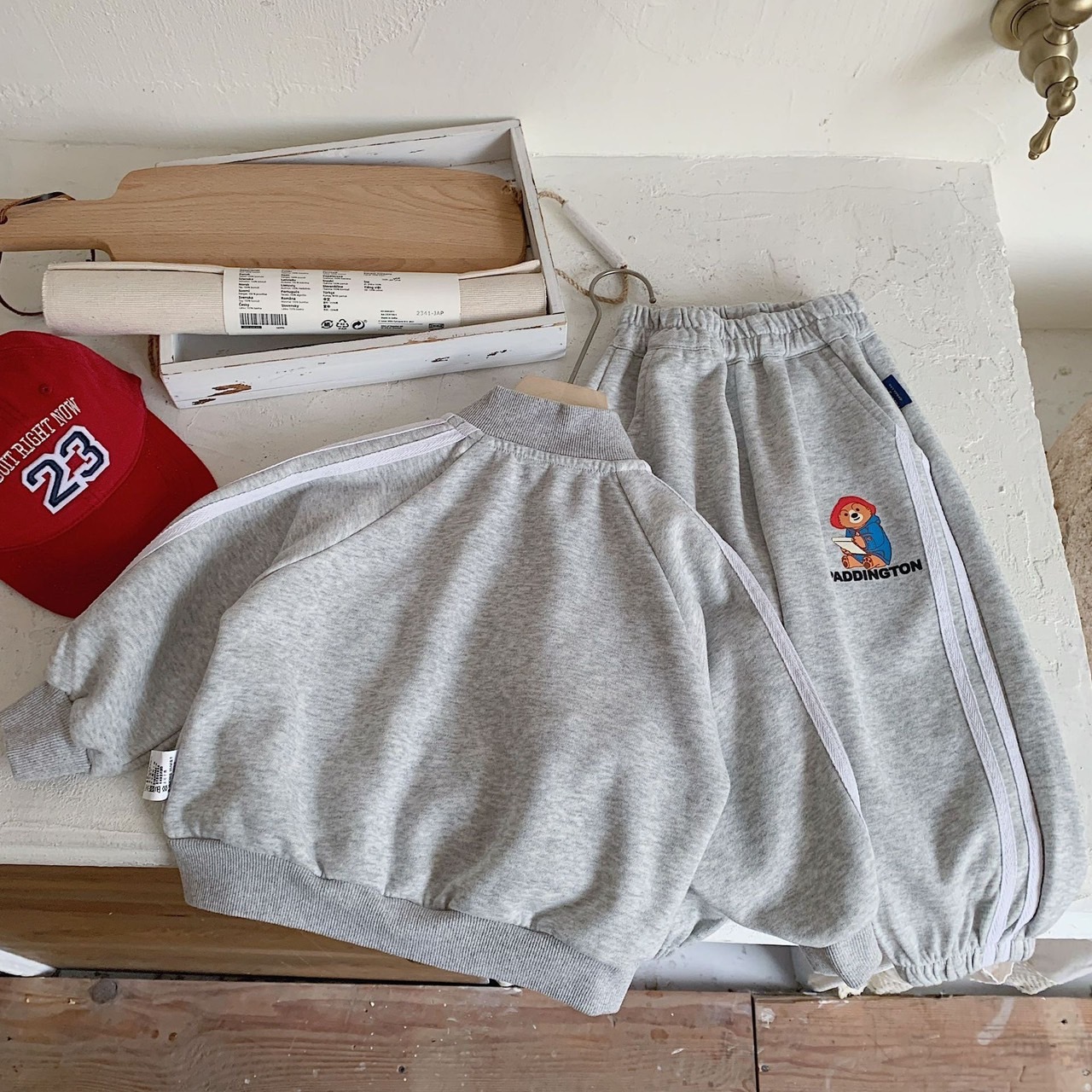 運動感熊熊外套套裝