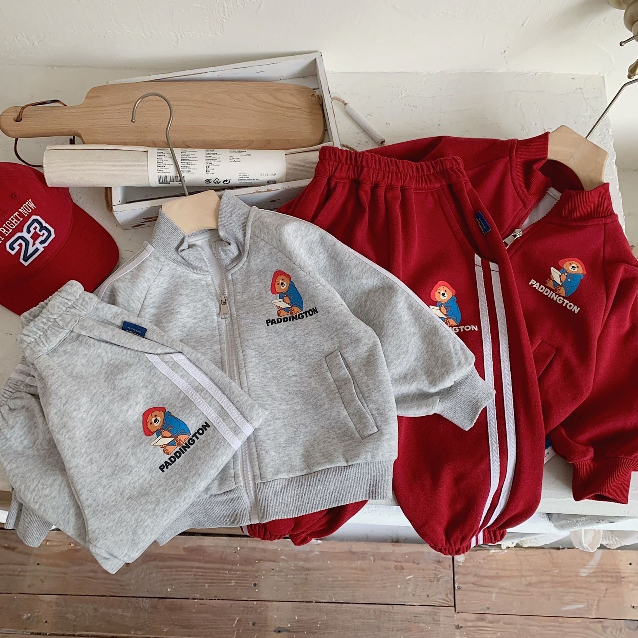 運動感熊熊外套套裝