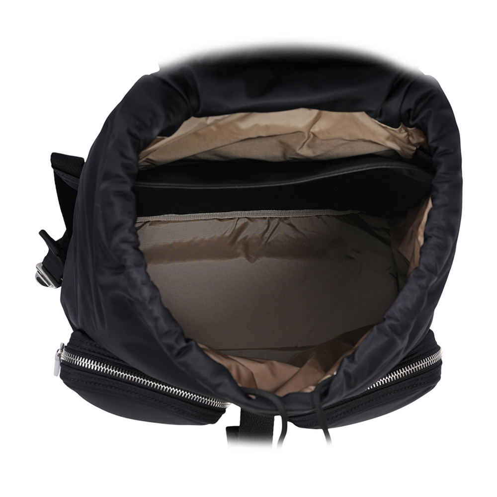 【BURBERRY】Rucksack 白色方形標誌小型軍旅後背包(黑色)80939601