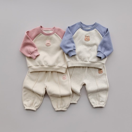 24F/W 暖暖人物拼色系列-加絨保暖上下套裝