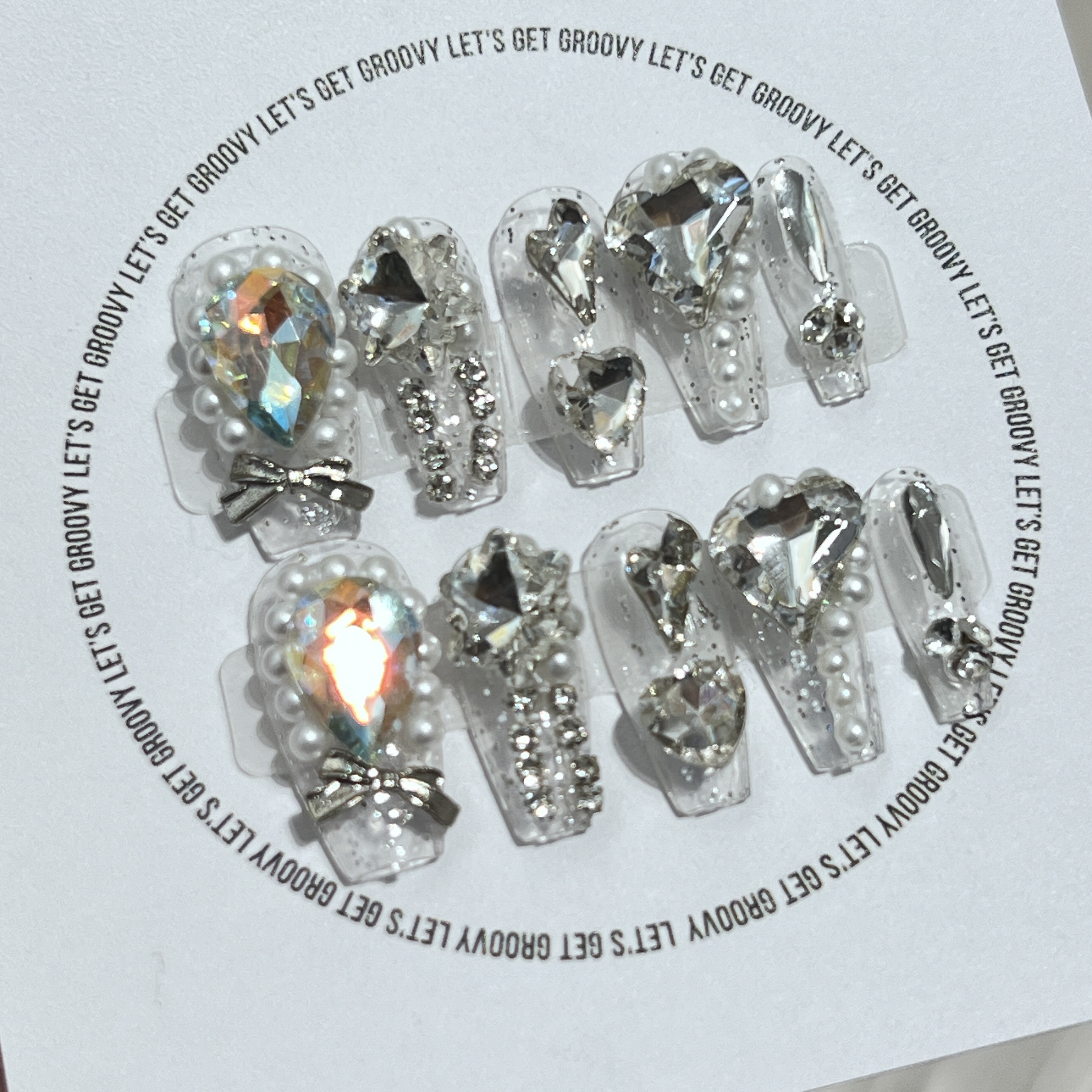 Slay ︳Silver Sparkling。Luxury Hearts Charms