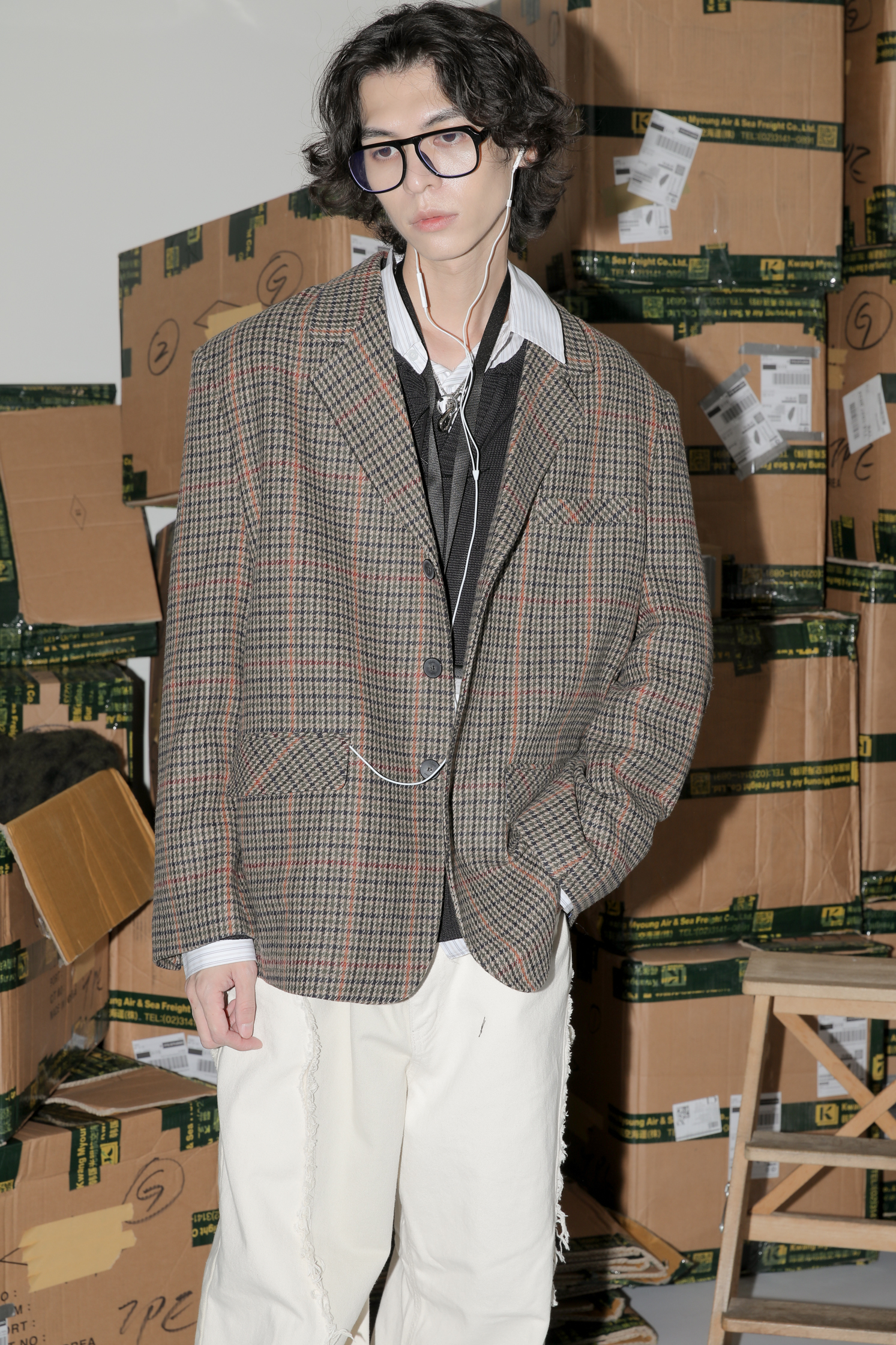 【Discount】West Wool Check Jacket #西裝外套