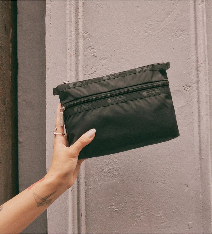 雙層化妝袋 (純色)