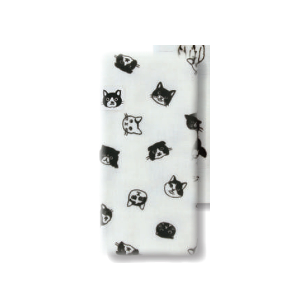 日本 Prairie Dog 純棉紗布長巾 / 方巾 - 白黑貓家族