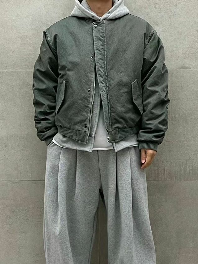 淨色拉鍊外套(薄夾棉) PULSE-113JK