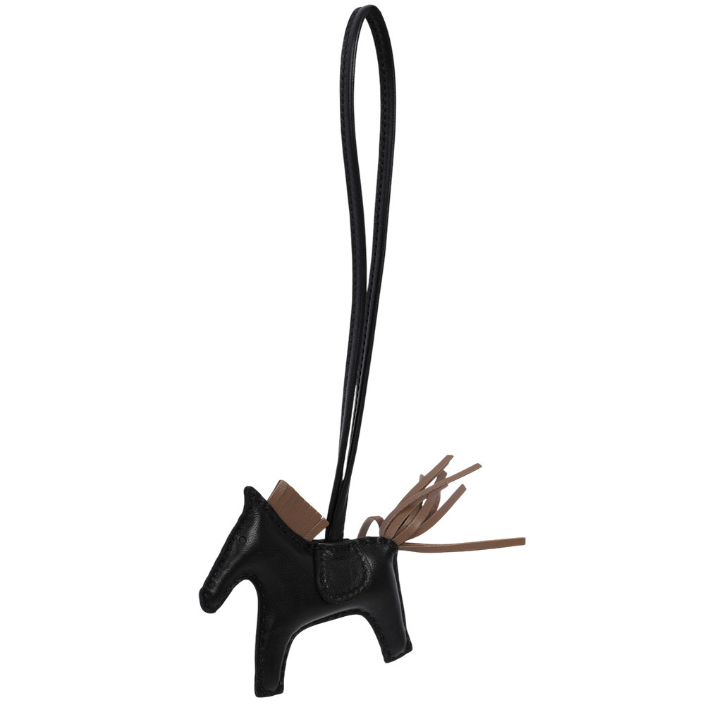 【HERMES】Rodeo PM Charm 吊飾(黑色/大象灰) H064929CAFI