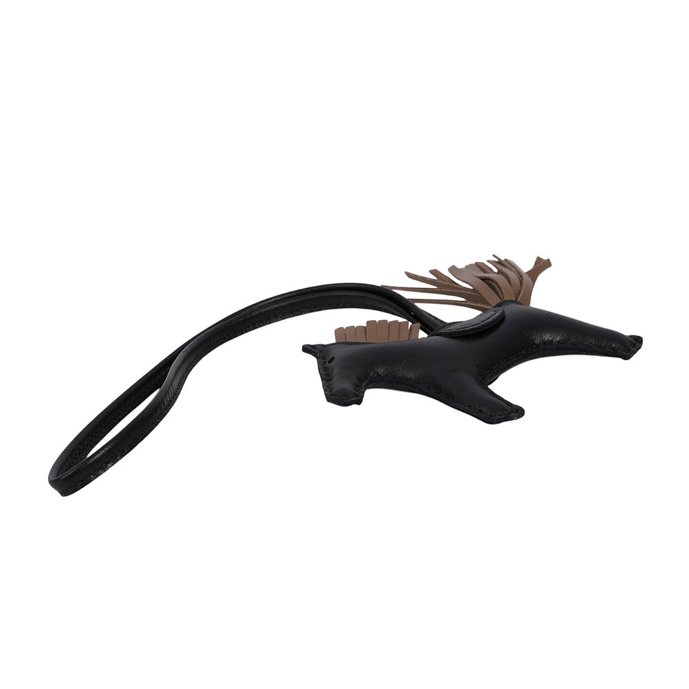 【HERMES】Rodeo PM Charm 吊飾(黑色/大象灰) H064929CAFI