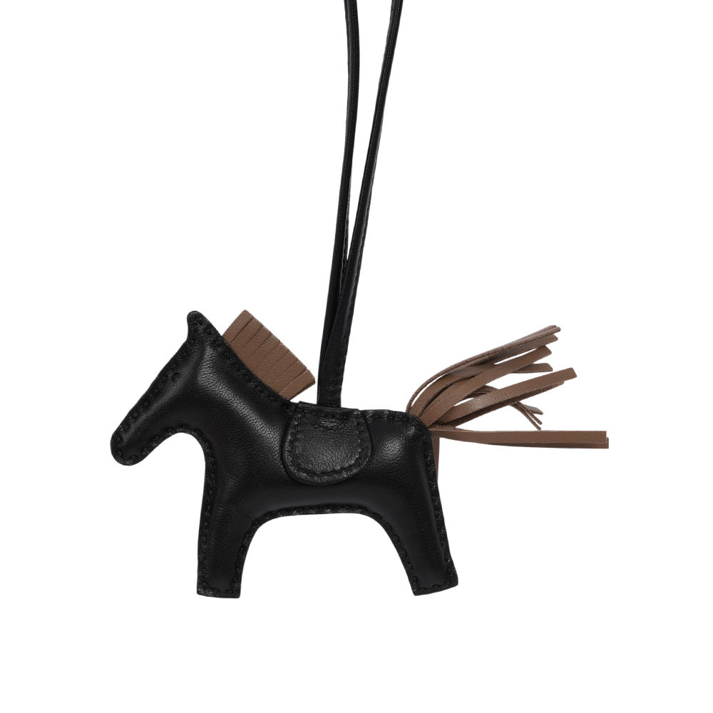 【HERMES】Rodeo PM Charm 吊飾(黑色/大象灰) H064929CAFI