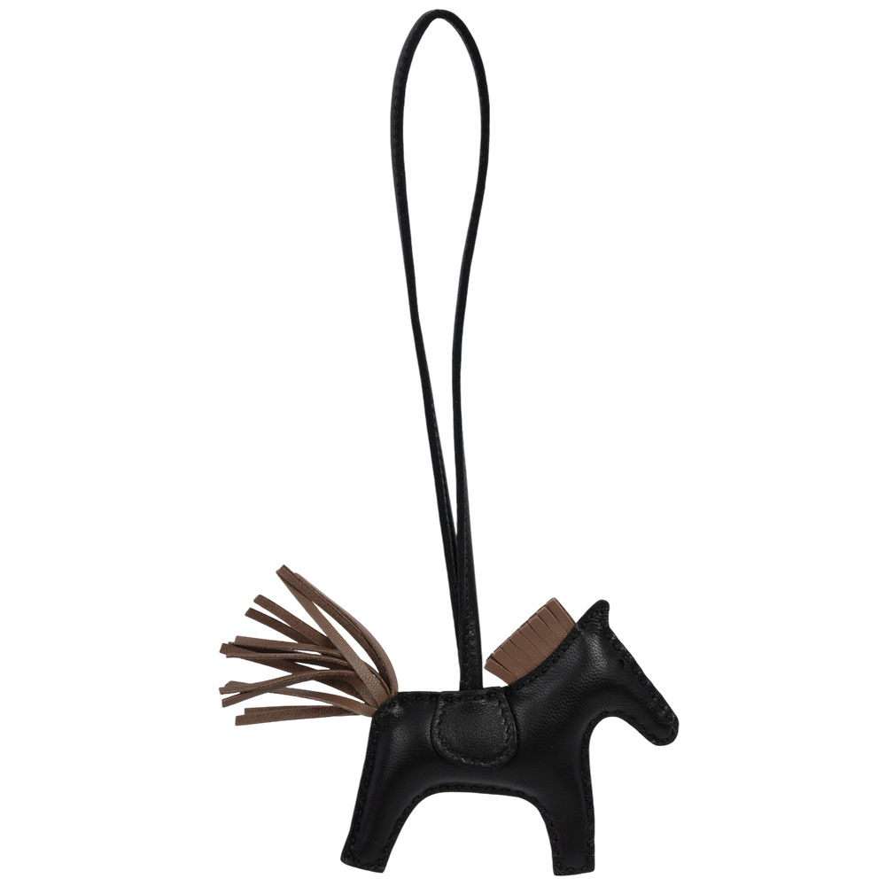 【HERMES】Rodeo PM Charm 吊飾(黑色/大象灰) H064929CAFI