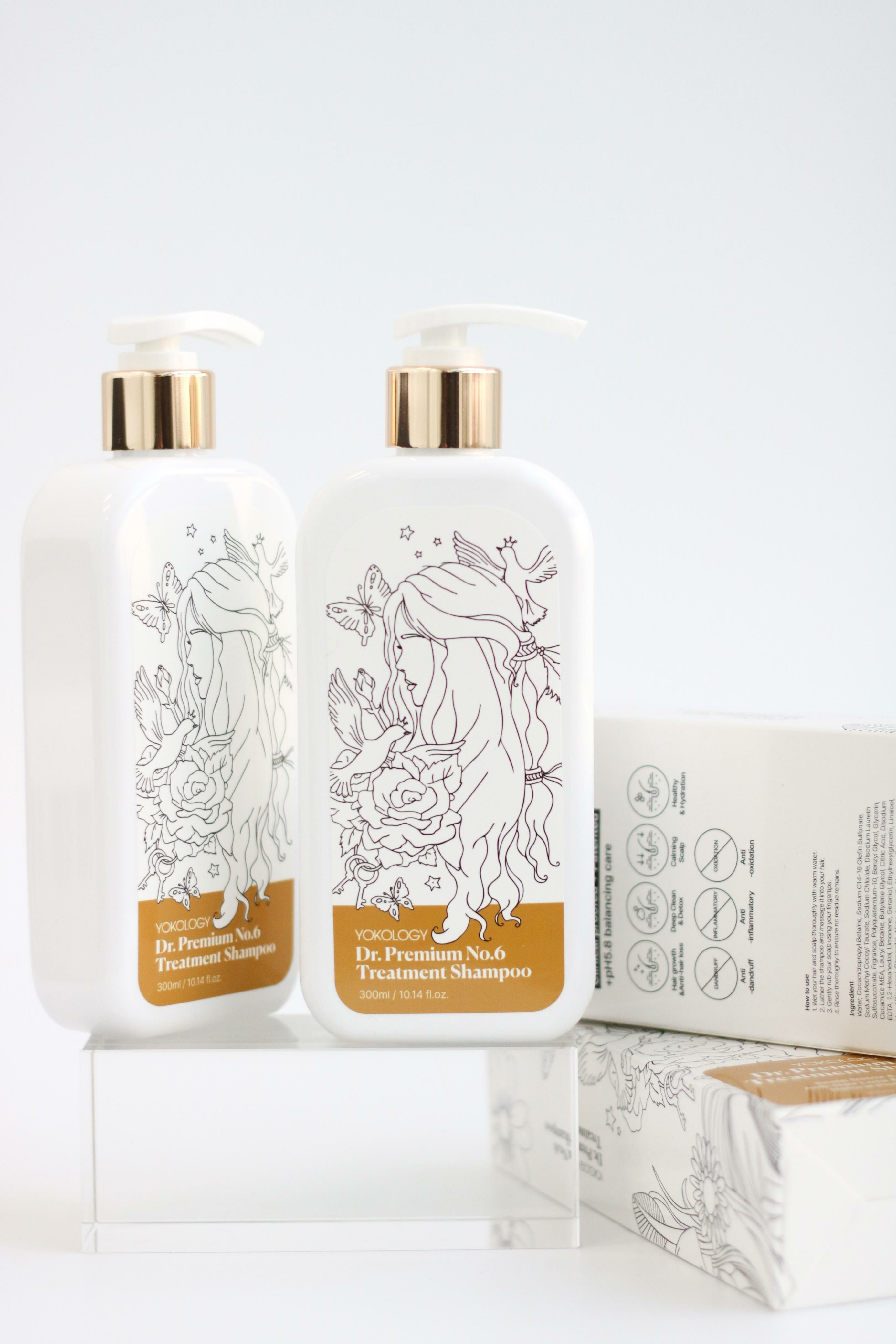 YOKOLOGY x 韓國No.1 cGMP髮品大廠 Dr. Premium No.6 Treatment Shampoo 「髮仙洗」專業保養級•防脫育髮洗髮液（300ml）