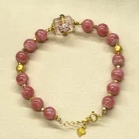 [S] GEMZ & CO ZBA RHODOCHROSITE/ROSE QUARTZ BRACELET, Y367 (Y367)