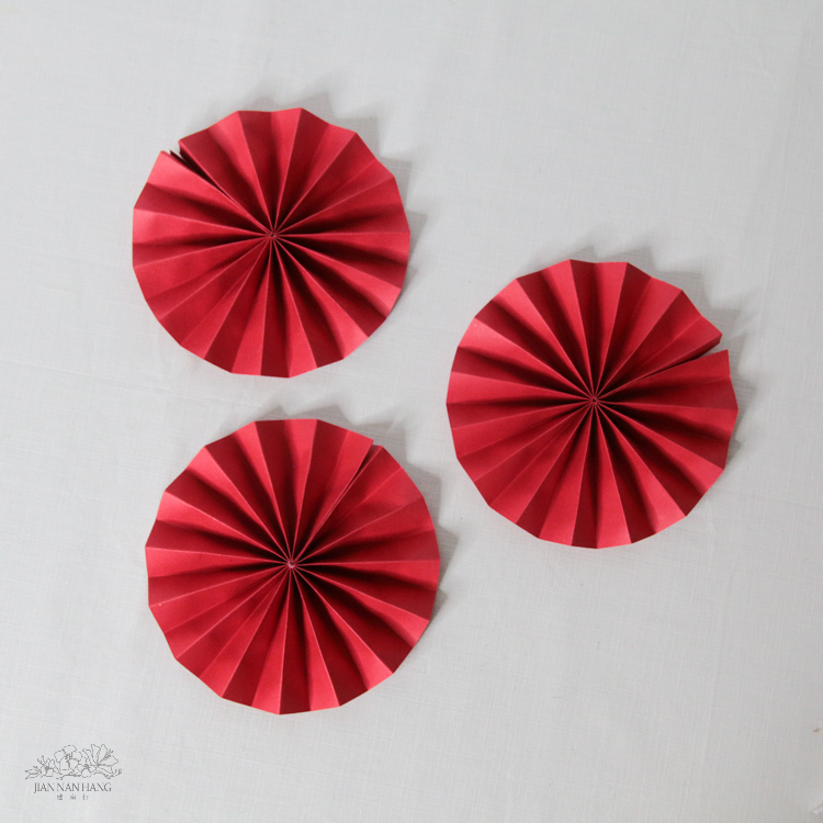 裝飾 圓形摺扇  3入 2尺寸