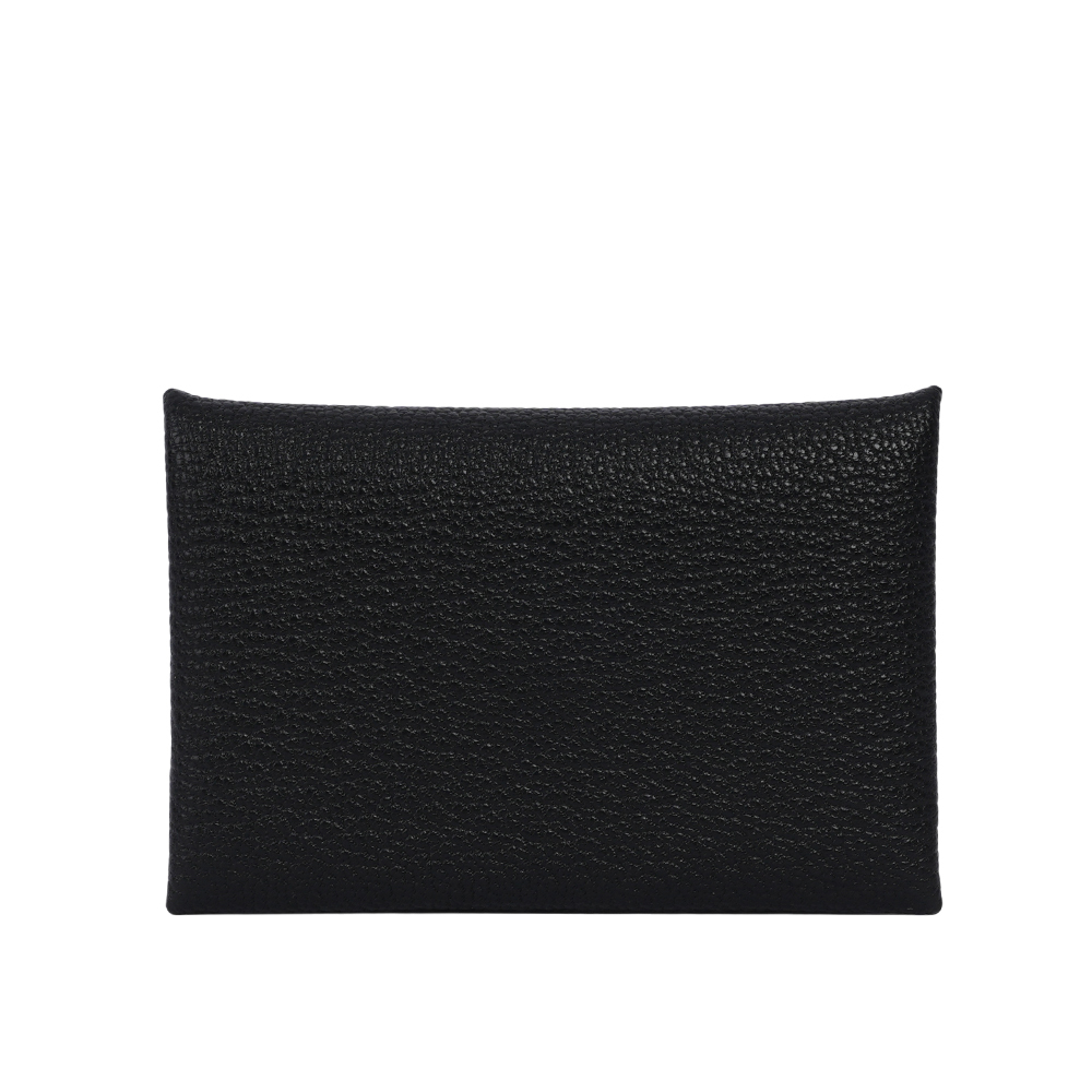 【HERMES】Calvi 山羊皮釦式名片/卡片夾(黑色)H044166CK 89