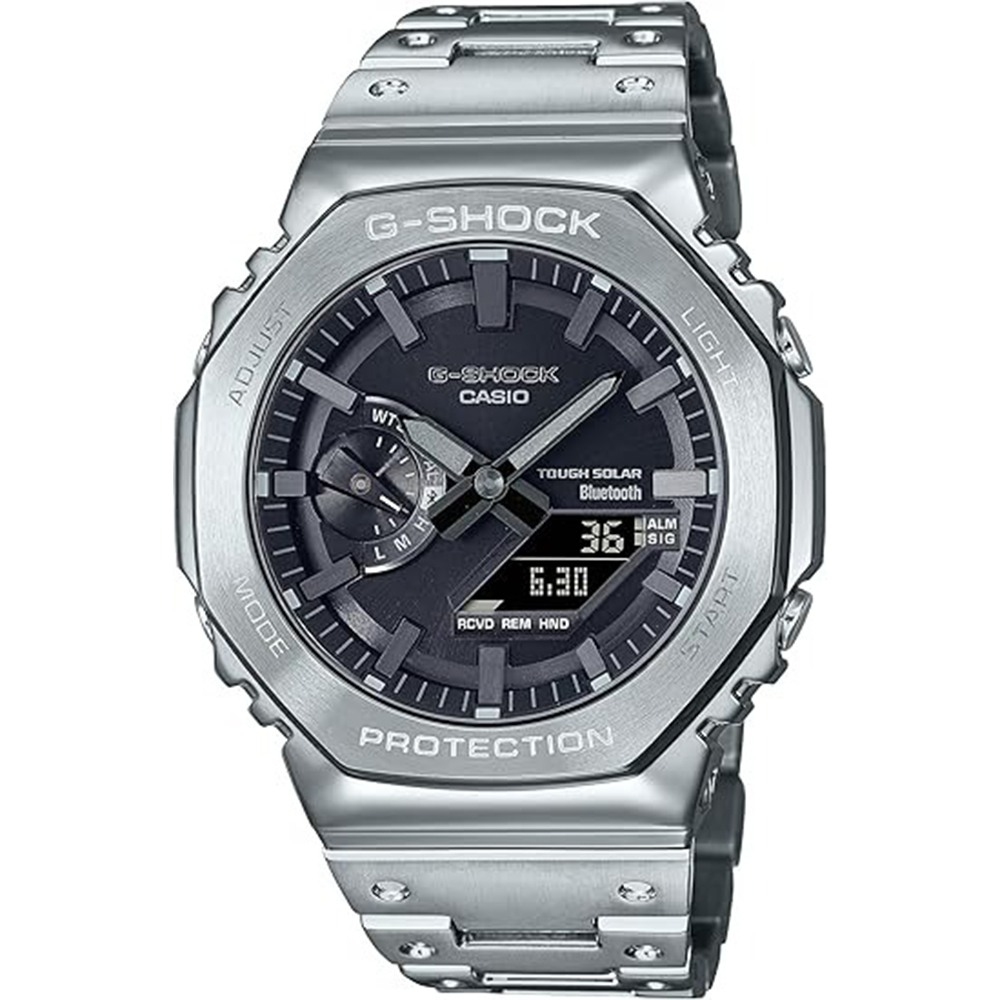 【CASIO G-SHOCK】GM-B2100D 簡約時尚 潮流街頭 雙顯 太陽能 碼錶 鬧鈴 手錶-