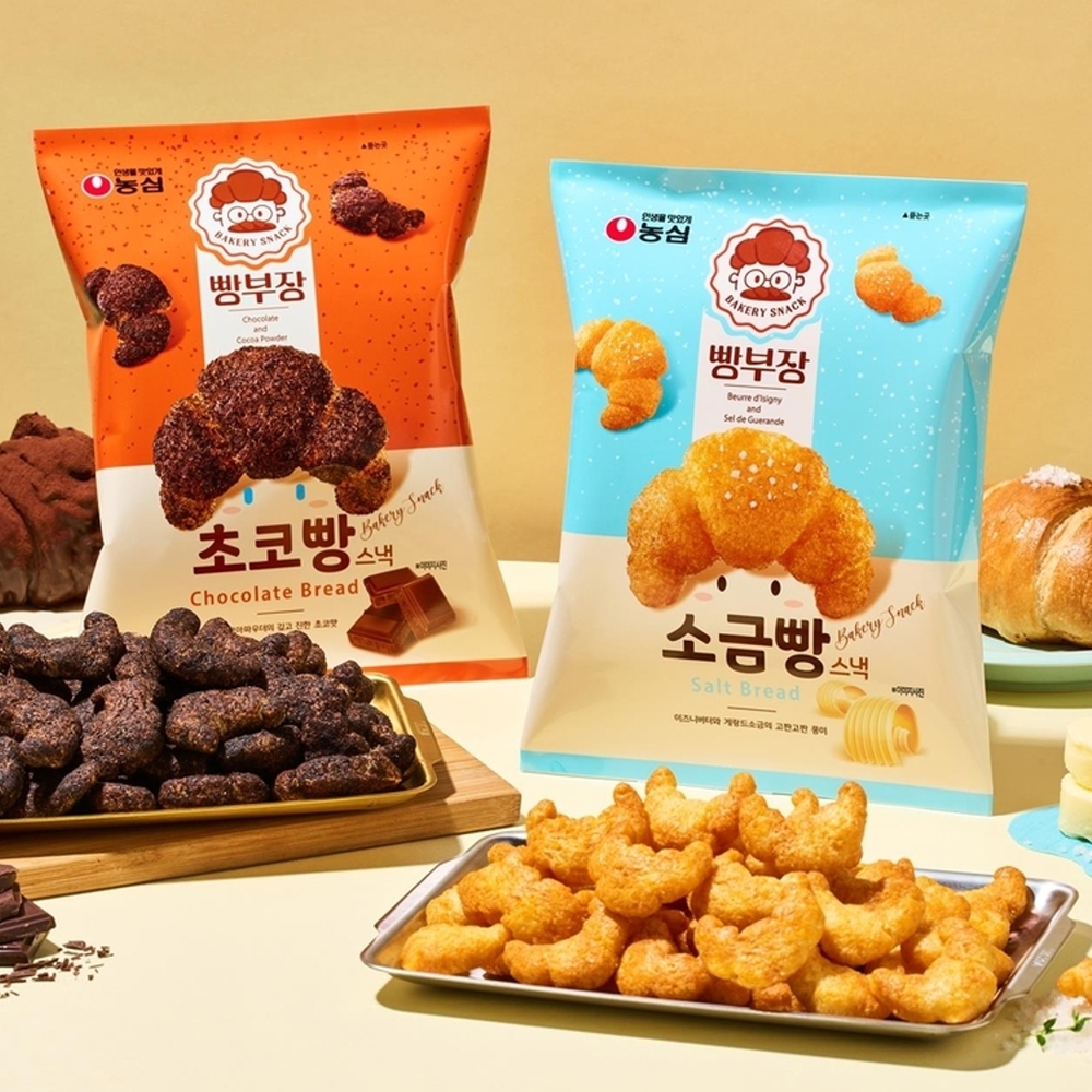 韓國 農心 麵包部長 牛角 麵包 造型 餅乾