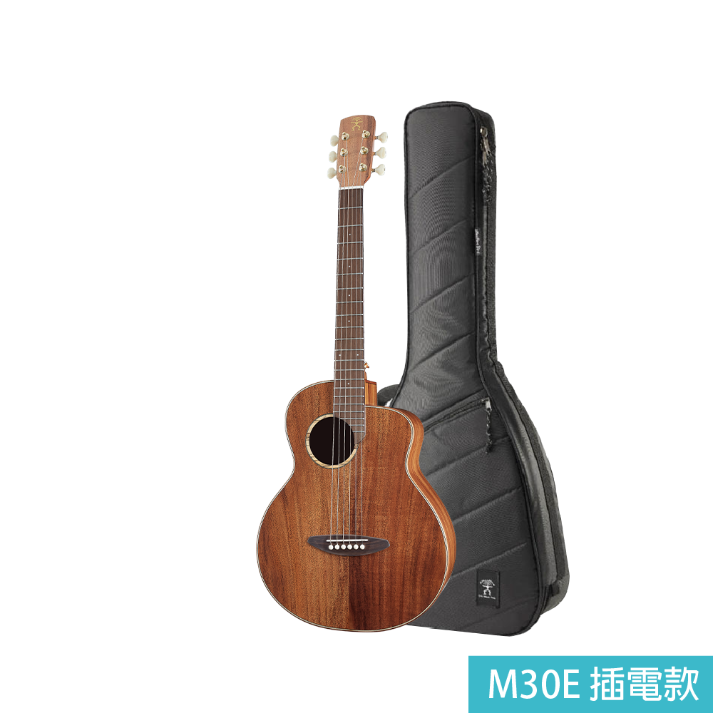 aNueNue aNueNue / 30原創系列 面單旅行木吉他/面單木吉他(台灣相思木)(原聲款/插電款)(M30/L30/M30E/L30E) 彩虹人官方認證 第 4 張圖片｜三峽吉他 / Bass