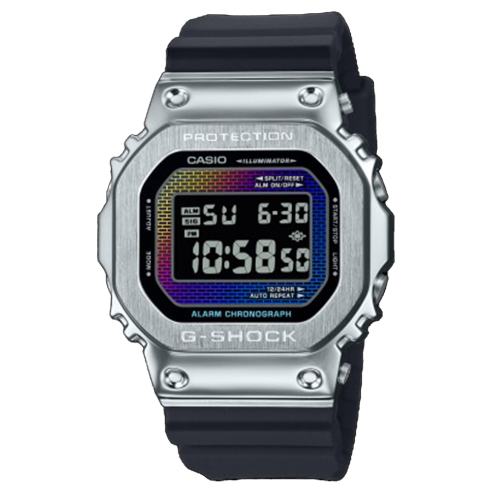 【CASIO G-SHOCK】GM-5600RW 街頭時尚 鬧鈴 日曆 報時 LED 背光 電子錶 手錶-