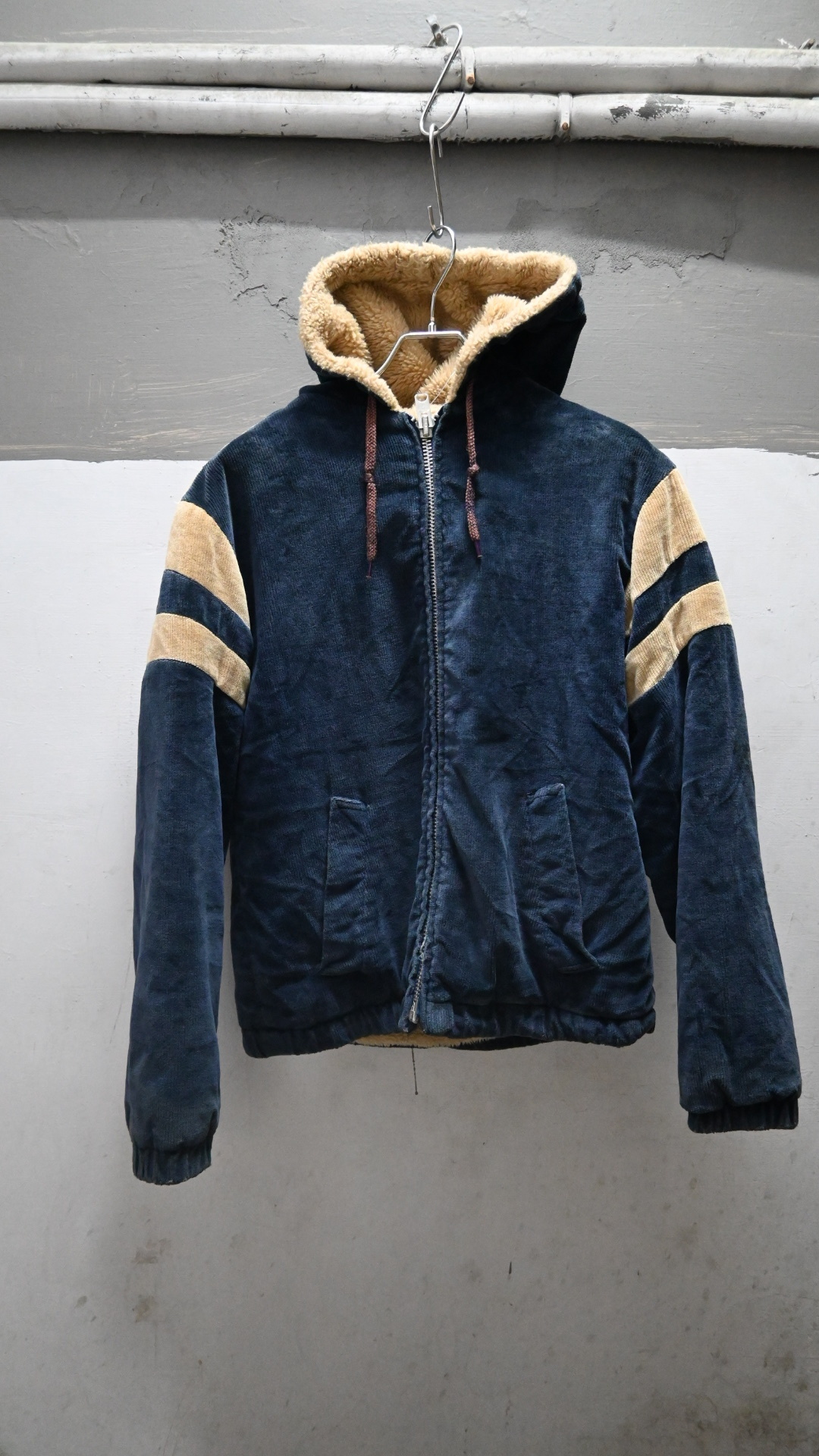 70s WILLIAM BARRY Corduroy Boa Jacket Made in USA