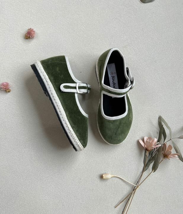 SCIUSCIA 絨面瑪麗珍鞋 Baby Maryjane Green Grass Velvet 開心果綠