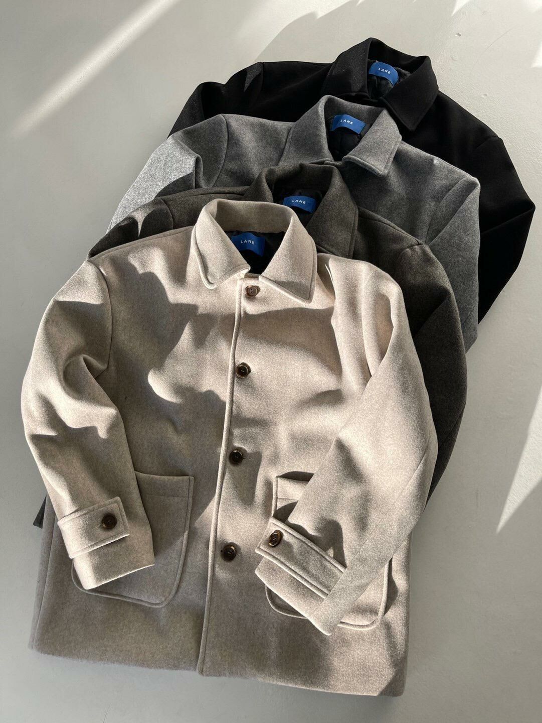 淨色反領開胸外套 LANE-058JK