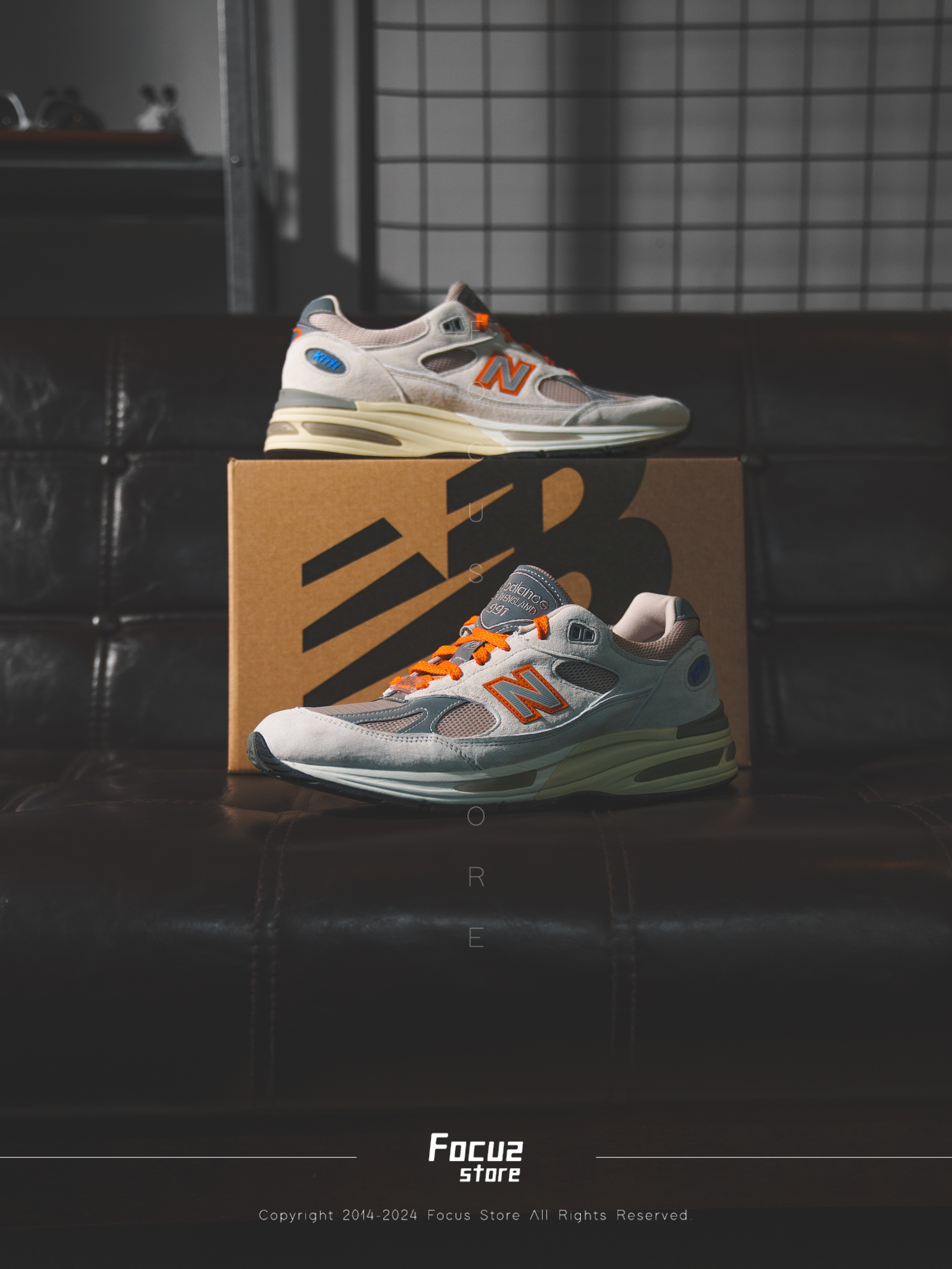 【Focus Store】預購 Kith x New Balance 991v2 Made in England “New York Knicks” 淺灰 英國製造 U991KT2
