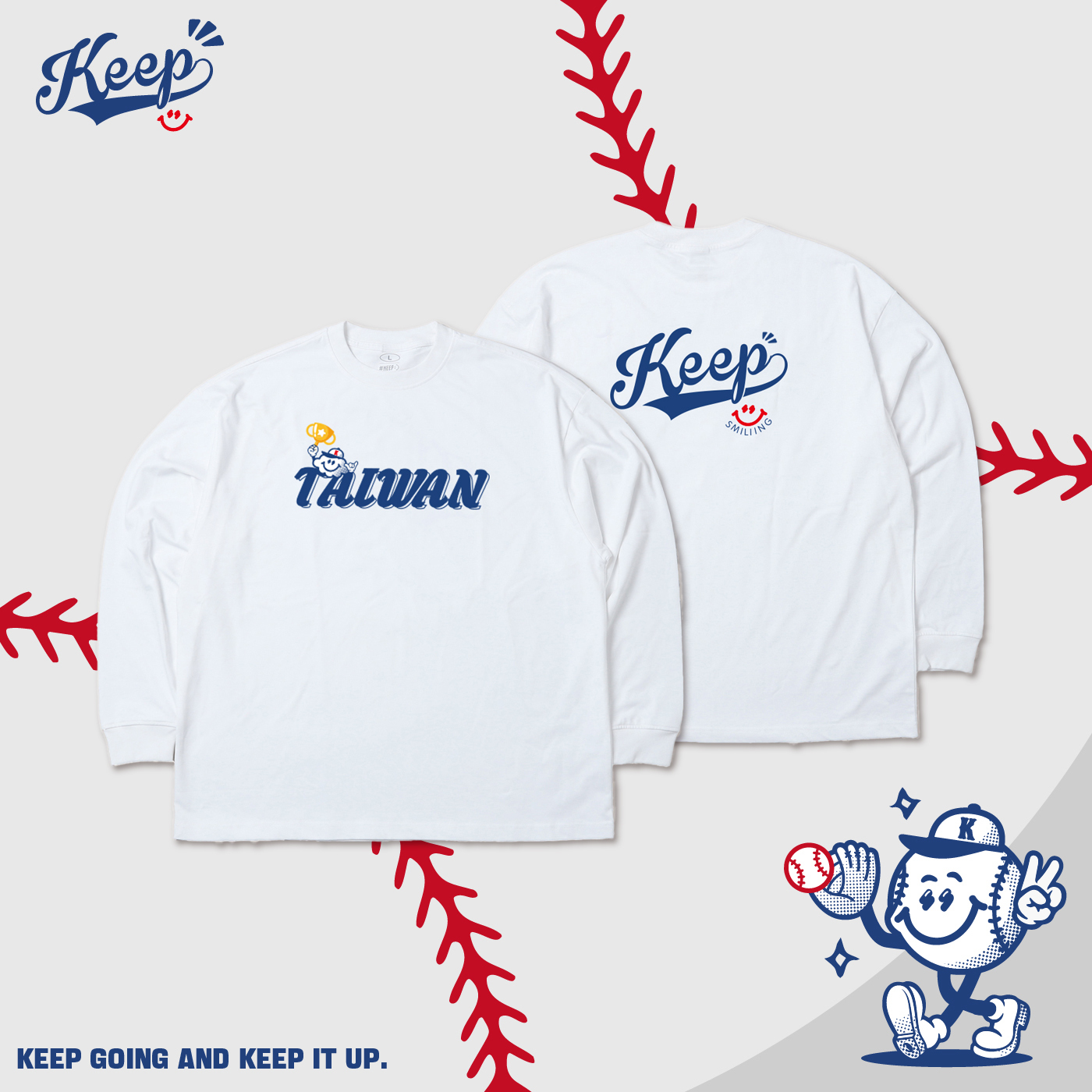 [特價售出無退換] #KEEP TAIWAN NO.1 LONG SLEEVE 黑色 白色 重磅 寬版 落肩 臺灣第一 臺灣NO.1 冠軍 長TEE【KS261】