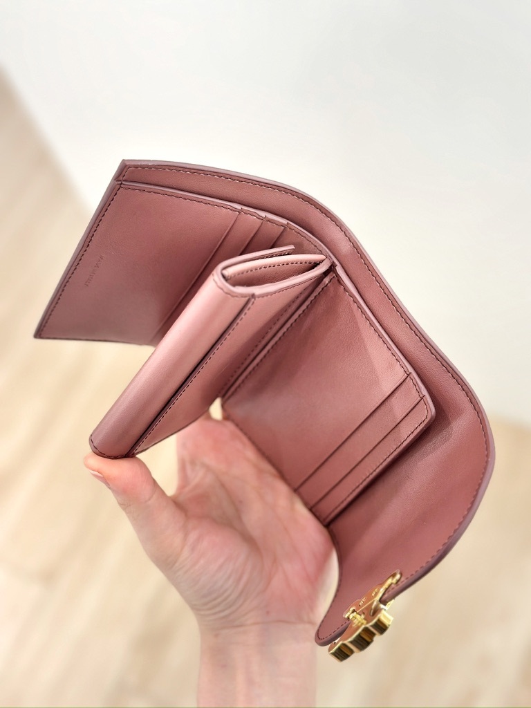 CELINE Triomphe Small Flap Wallet - vintage rose