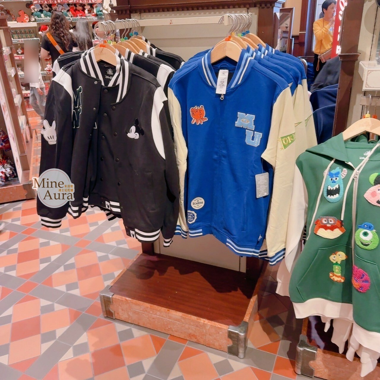 怪獸電力公司 Monsters, Inc. MU圖案 拼袖 棒球 外套 -香港迪士尼樂園